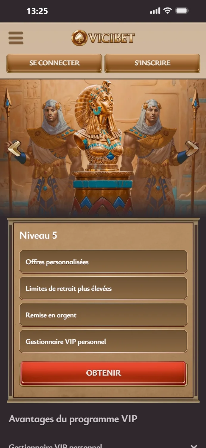 Programme VIP Vicibet